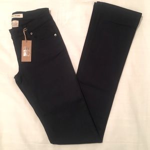 Navy Blue Wax Jeans